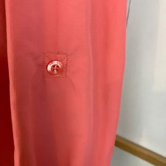 Ascend Coral Button-Up Outdoor Sport Shirt w/ netting lining and zip side pocket - Picture 9 of 15